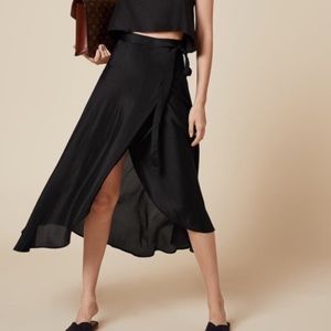 Reformation High Slit Midi Skirt